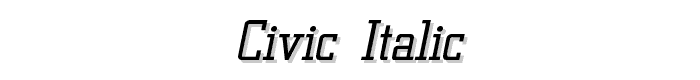 Civic Italic font